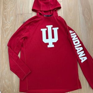 Medium men’s Adidas Red Indiana Hoodie with White Logo IU